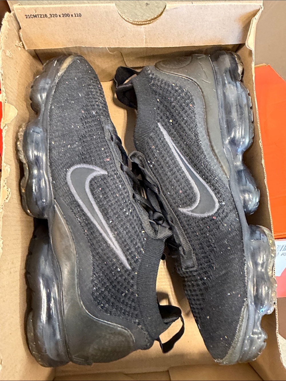 Nike Black Flyknit VaporMax Running Shoes